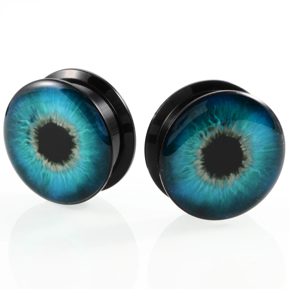 

2pcs Acrylic Ear Plugs and Tnnels Eyes Screw Fit Ear Gauges Piercing Plugs Orelha Pircing Oreja Stretcher Body Piercings Jewelry