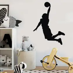 Home Decor Баскетбол съемный Книги по искусству виниловые панно дома номер Декор стен Стикеры s стены Стикеры дома Deco mirror AU14