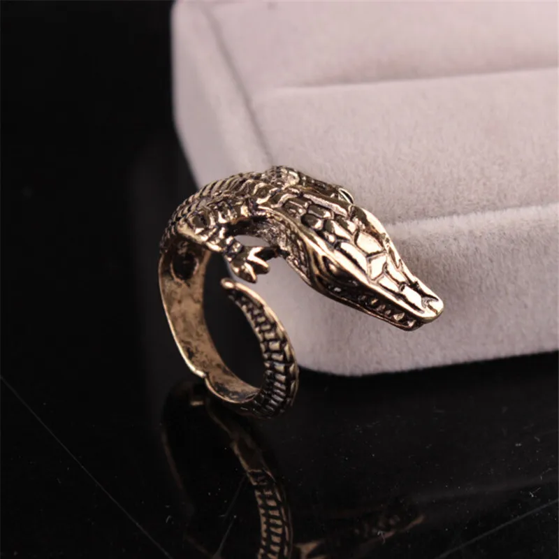 Новое модное кольцо в виде крокодила Anillo Hombre крутые кольца с изображением
