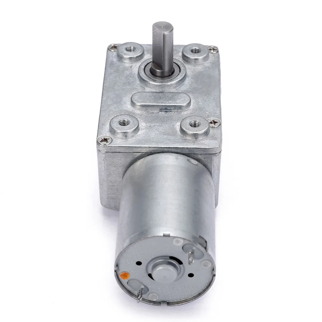 DC 12V Low Speed Geared Motor 0.6RPM High Torque Turbo Worm Electric Geared DC Motor GW370 80x32x21mm