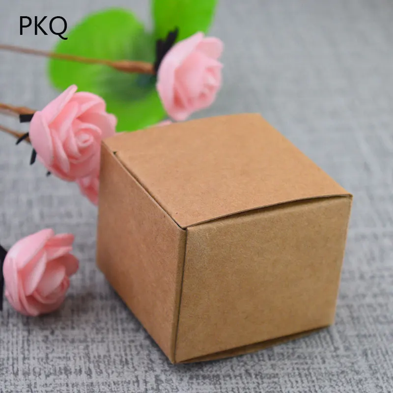 5pcs 5x5x5/8x8x8cm 5 sizes Kraft paper white gift cardboard box white gift paper packaging box cardboard jewelry gift paper box