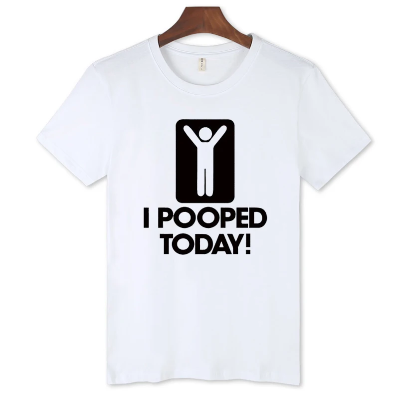 LUCKYFRIDAYF I POOPED TODAY мультяшная забавная футболка Мужская Уличная одежда мужская