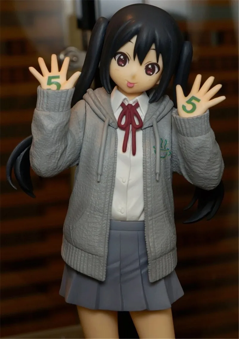 18 см Новый K on! Hirasawa Yui Akiyama Mio Tainaka Ritsu Kotobuki Tsumugi Адзуса Накано 5 й юбилей ПВХ фигурка