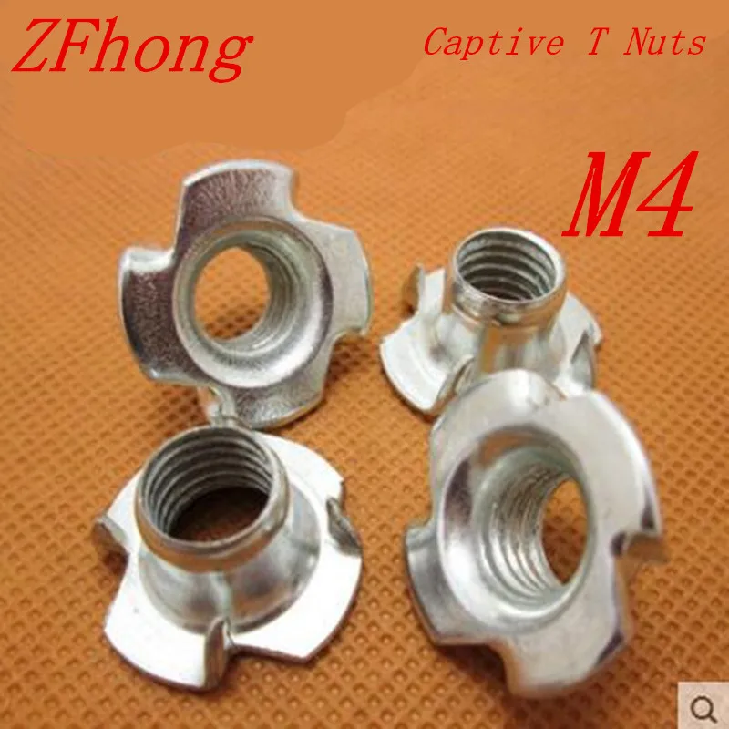 20 шт M4 Captive T Nuts Pronged Tee Blind оцинкованная углеродистая сталь Metric | Обустройство дома