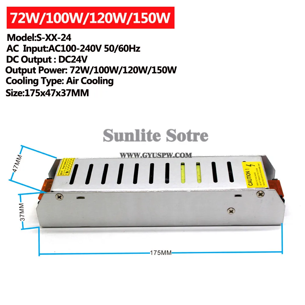 24V 72W-150W
