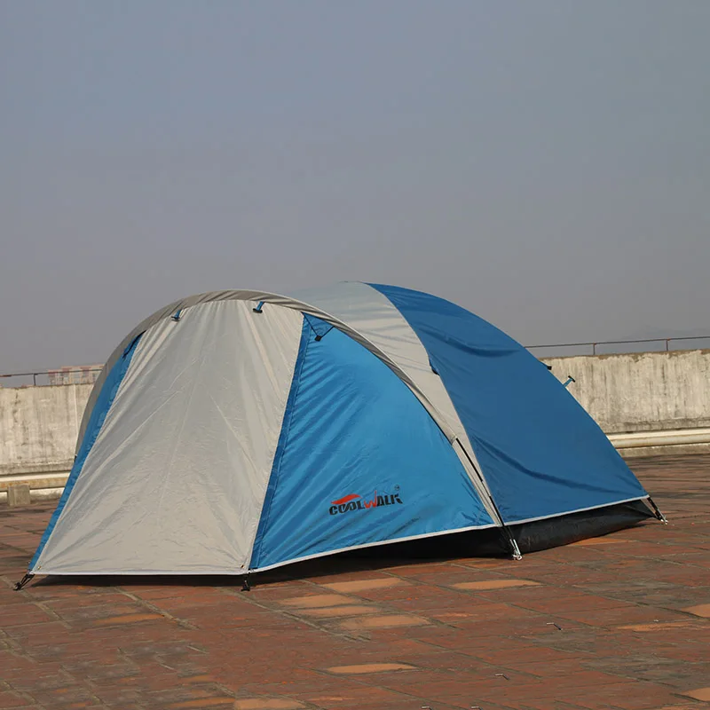 COOLWALK Весенняя большая кемпинговая палатка Сверхлегкая походная Пляжная палатка для рыболовства на открытом воздухе 2 человека для пикника туристические палатки tente 2 personnes - Цвет: BLUE WITH GREY