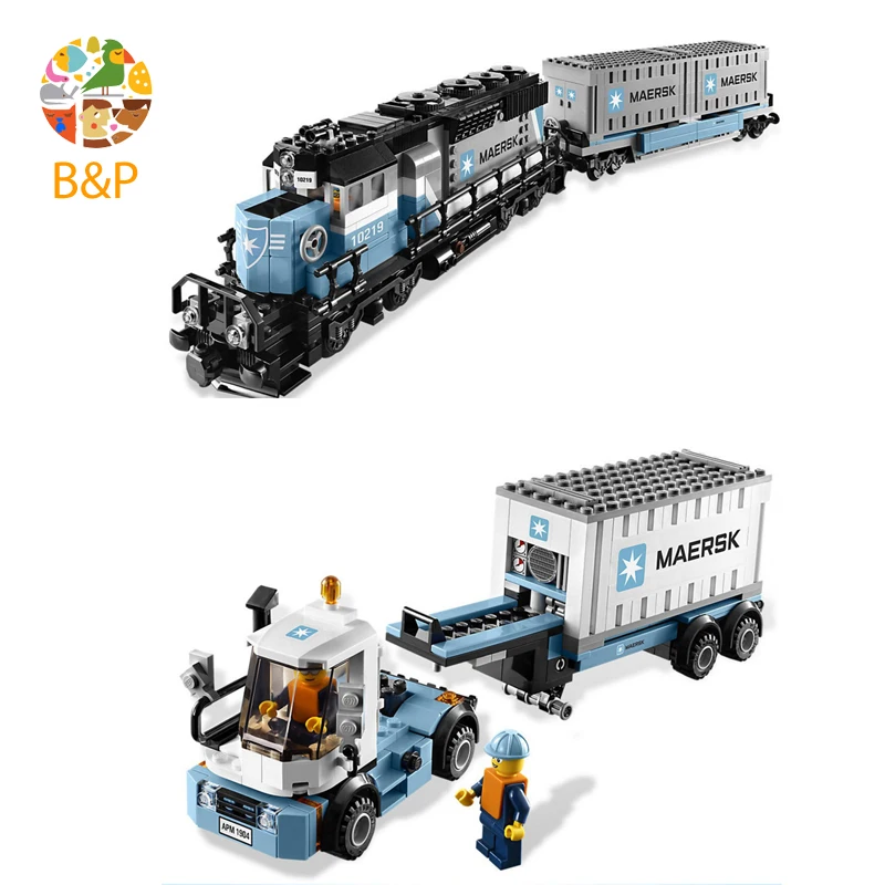 

lepin Legoing 10219 1234Pcs Technic Series The Maersk Train Building Blocks Brick Educational Toys For Children 21006