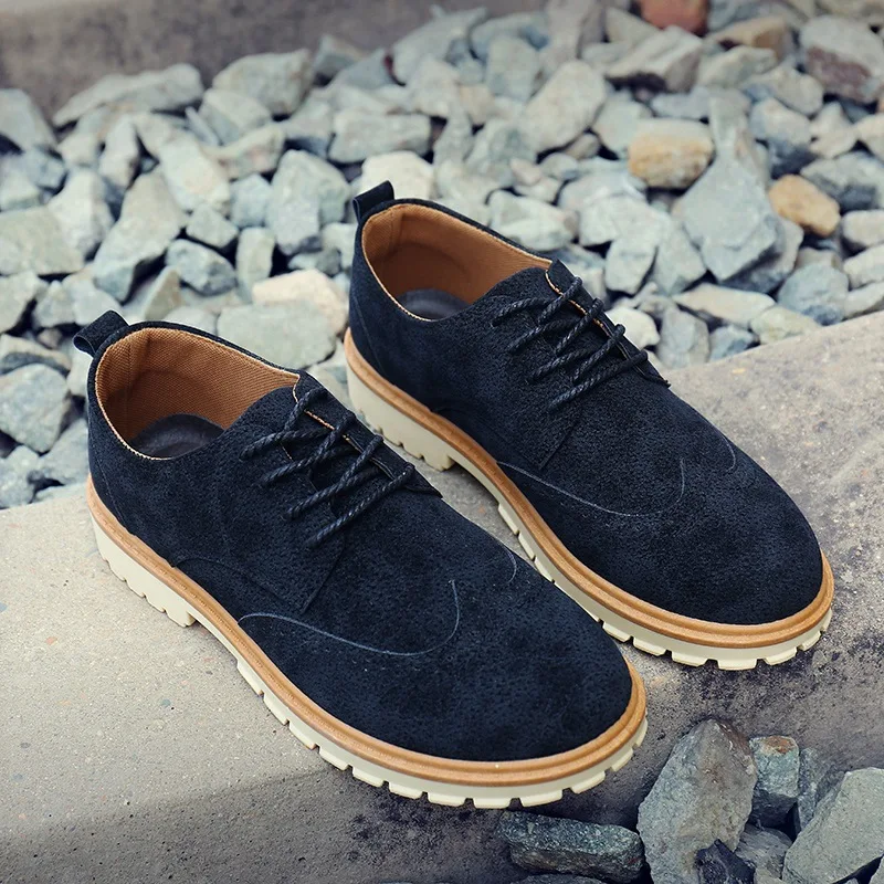 Brand Spring Suede Leather Men Shoes Oxford Casual Classic Sneakers For Male Comfortable Footwear