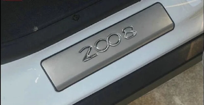 Накладка на порог для автомобильной двери, Накладка на порог для peugeot 2008-, нержавеющая сталь, 4 шт./лот, Стайлинг автомобиля
