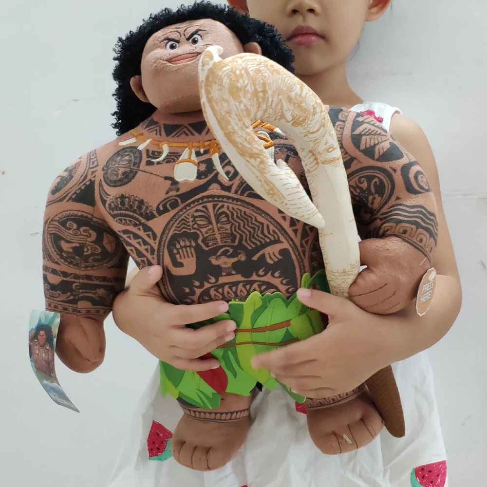 

Rear GENUINE Moana Large Maui 15" Plush toy Talking doll with tags