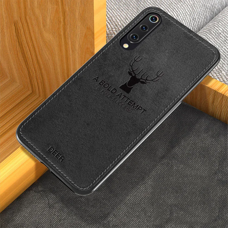 Muchi For Xiaomi Mi 9 Case Classic Fabric Cloth Soft Silicone Frame Back Cover For Xiaomi Xiomi Mi 9 SE Mi9 Phone Cases