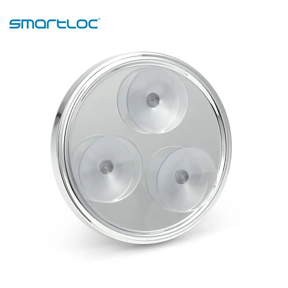smartloc Suction Cup Wall Mounted 5X Magnifying Round Bathroom Mirror Bath Makeup Cosmetic Make up Mirrors Organizer Accessories