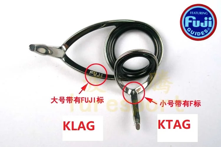 Topo e Guia Pólo de Pesca Luresport Fuji Conjunto Mnat Klag Ktag Kwag 7 pc - Setspin Haste Construção Componente Reparação Faça Você Mesmo Acessório 10 Cheap Varas de pescar