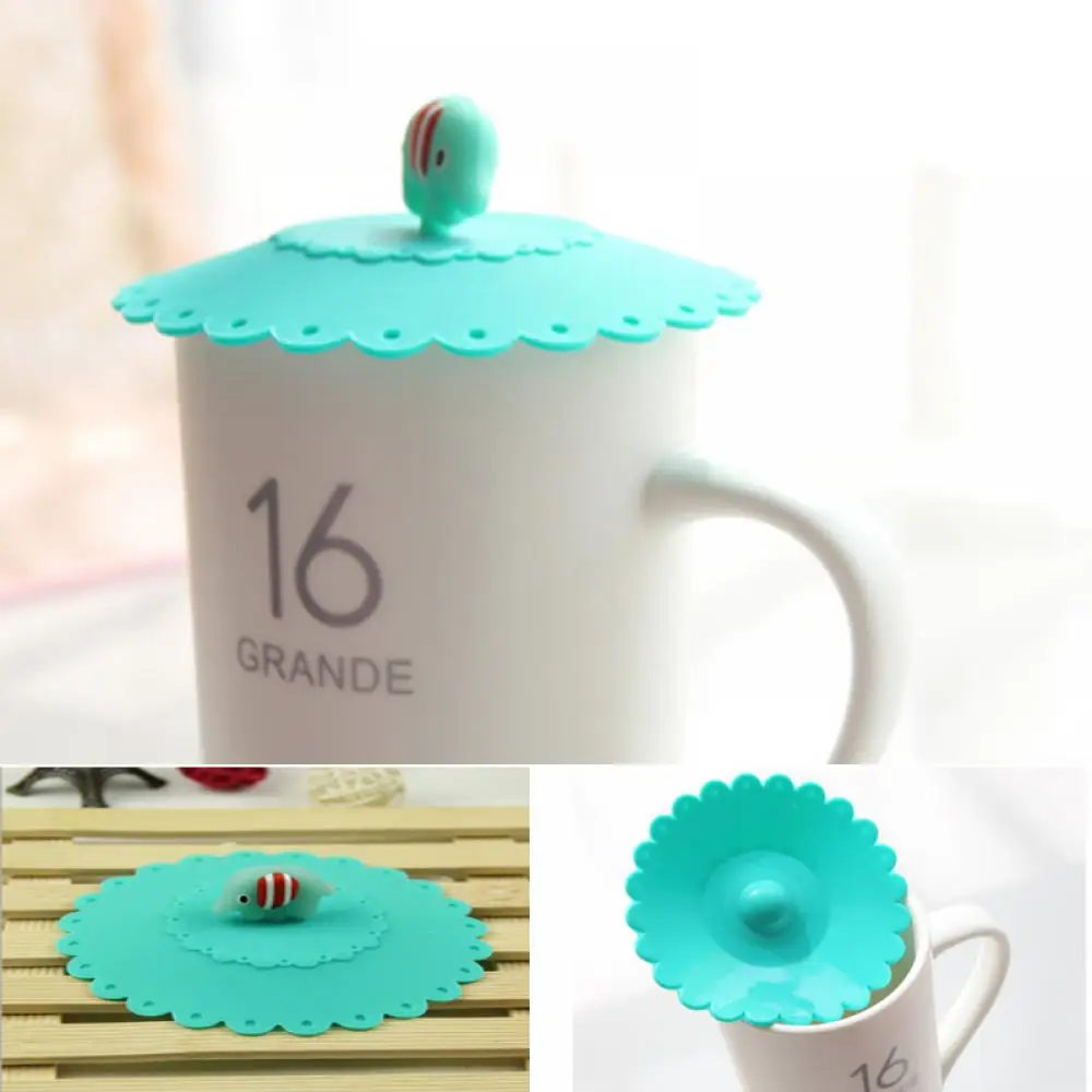 1pc Silicone Leakproof Coffee Suction Lid Cap Airtight Sealed Cup Cover