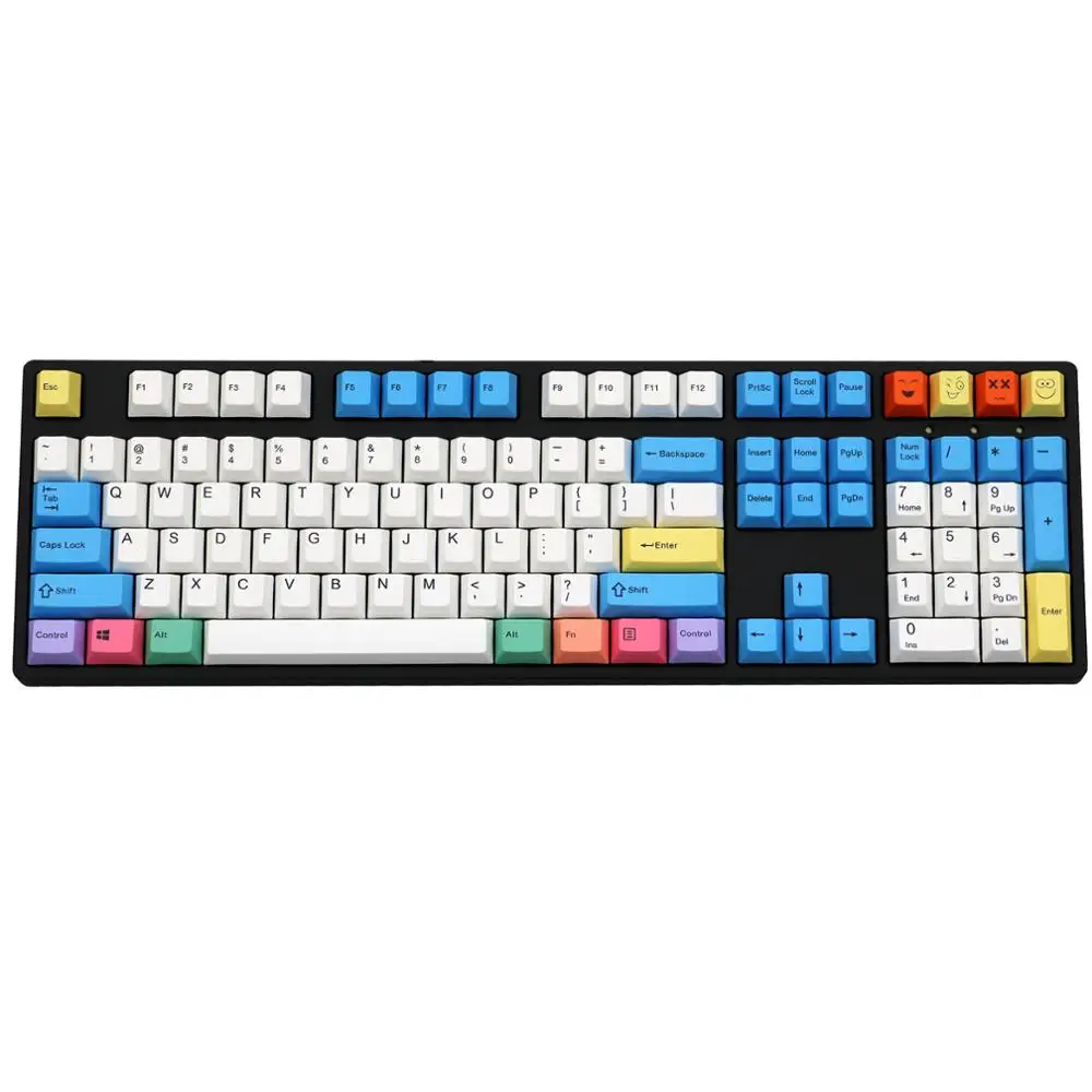

JKDK Coloured Chalk 108Keys Mechanical Keyboard PBT keycaps Cherry Profile ANSI Layout Just the keycap is not the keyboard