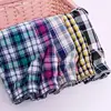 Bragas de boxeador de hombre de los hombres de algodón de la ropa interior de Hombre Pantalones cortos transpirable cuadros Flexible cortos boxeador 5 unids/lote hombre calzoncillos 5XL 6XL ► Foto 2/6