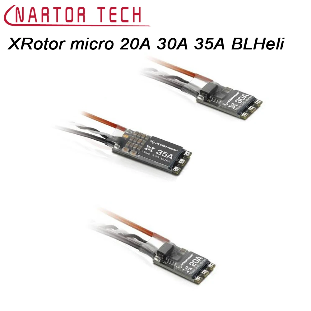 

Original Hobbywing XRotor micro 20A / 30A / 35A BLHeli ESC Support OneShot125 Wires for FPV Racing Quadcopter Drone