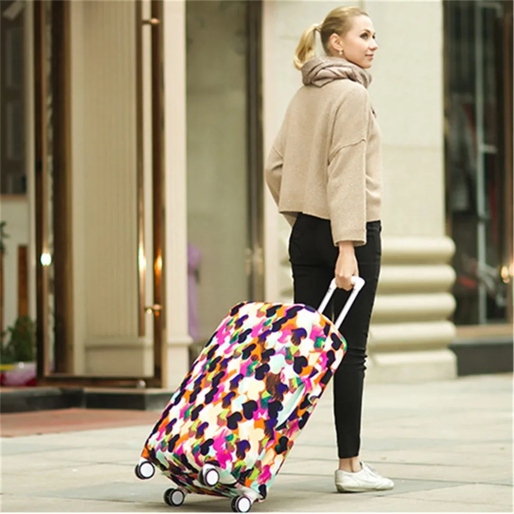 

Clearance Sale travel luggage bag cover protector elastic fabric suitcase print protective dust bags suitcases trunk covers