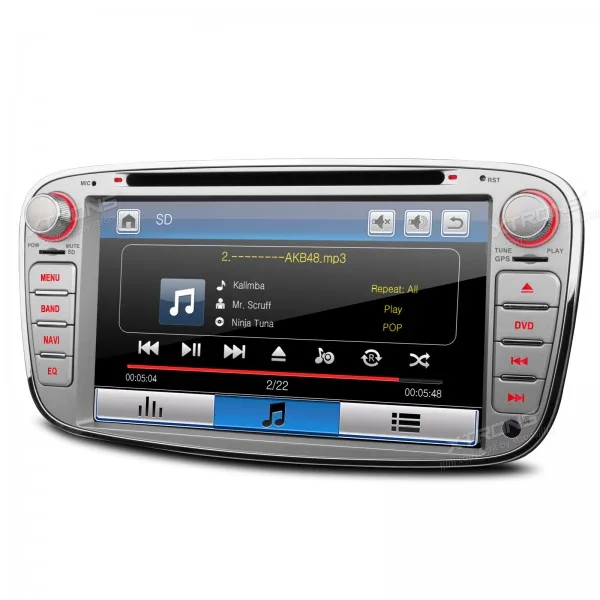 Top 7" Silver 2 din Special Car DVD for Ford Focus 2007-2010 & Ford S-Max 2008-2011 & Ford Mondeo 2004-2011 & Ford C-Max 2008-2010 2