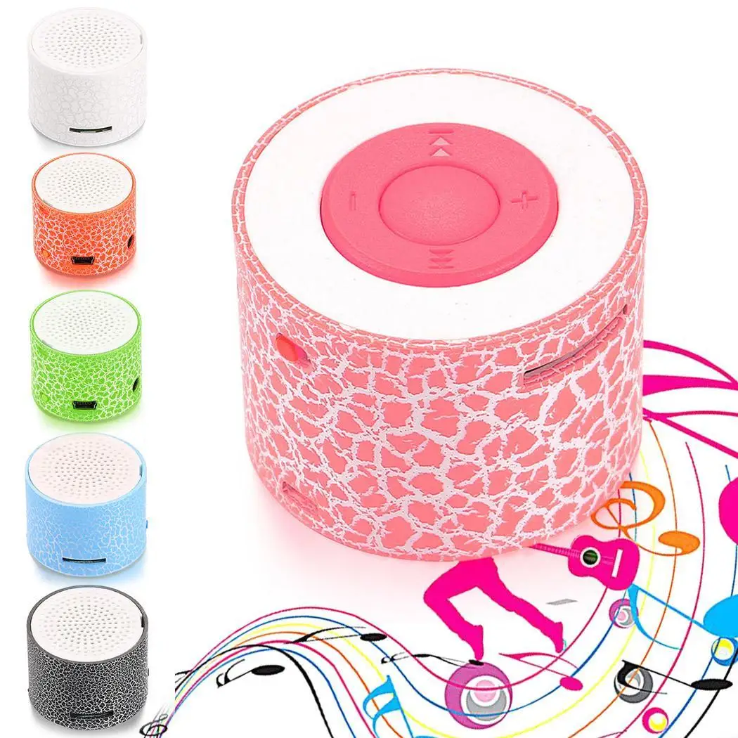 

Mini Portable LED Speakers Wireless Hands Free Speaker with 1x TF Port