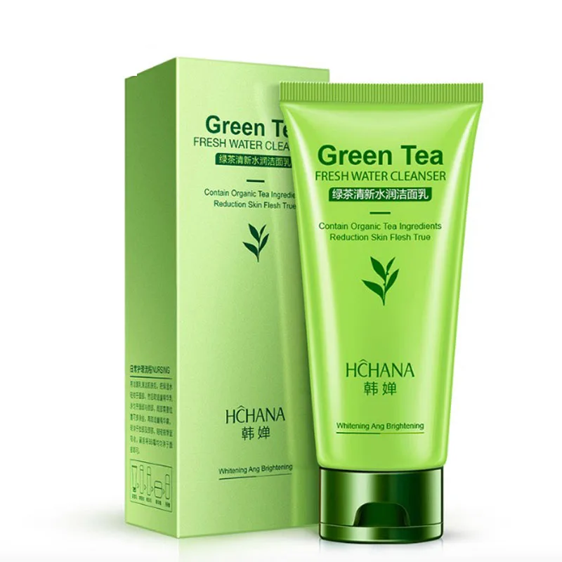 

Green Tea Facial Cleanser Organic Natural Gel Daily Face Wash Anti Aging Mild Exfoliating Gel Deep Pore Cleansing Skin Care