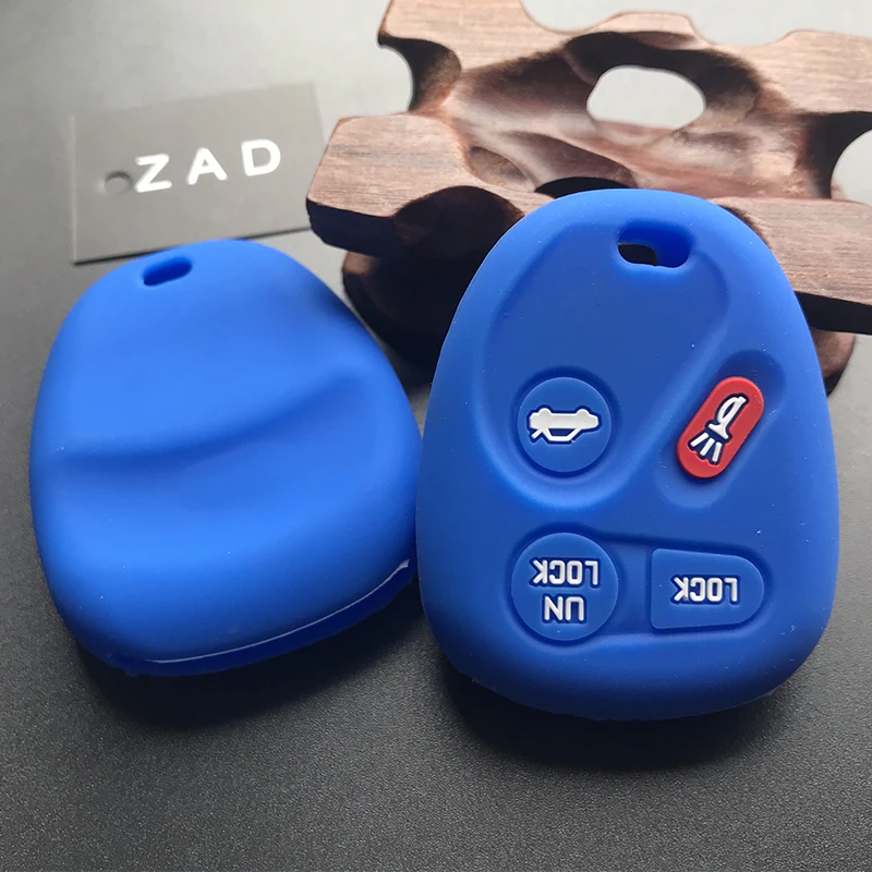ZAD силиконовый резиновый чехол для ключа автомобиля для Chevrolet Impala Blazer Corvette Malibu Monte Carlo 4 кнопки ключ-Стайлинг комплект fob