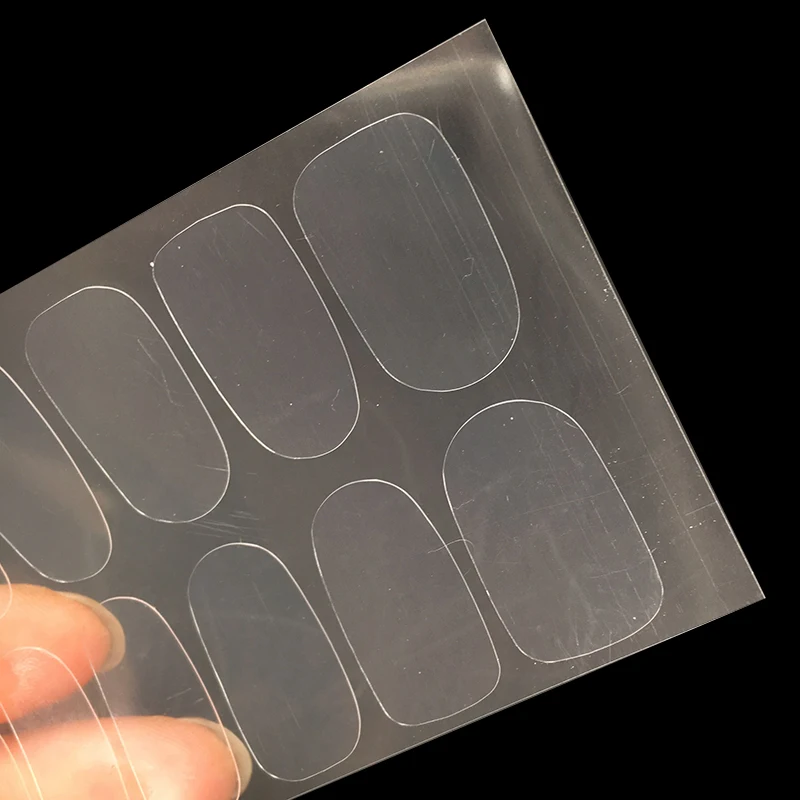 50 Sheets 14pcs UV Gel Base Sticker Nail Peel Off Sticker Adhesive Nail Tabs For DIY UV Gel Art Decorations Manicure Tools