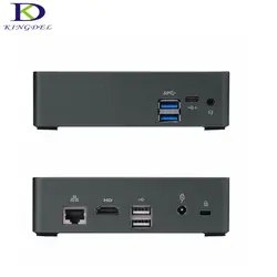 Низкая Шум немой вентилятор мини настольных ПК с Dual Core i5 7200u/i7 7500u Процессор DDR3 Оперативная память NGFF SSD оконные рамы 10 Графика 620 домашний
