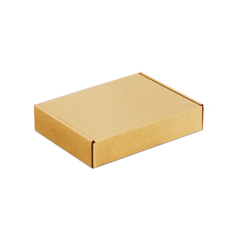20 шт./партия Заказная гофрированная коричневая крафт-упаковка для отправки посылок коробки Складная плоская упаковка Печатный логотип упаковочная одежда коробка для волос парики