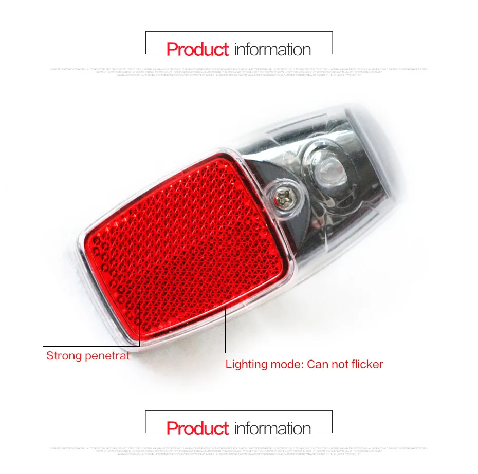 Jueshuai Red LED Bike Rear Light Mount on the Fender with Battery Safety Warning Bicycle Tail light Lamp Bycicle Accessories MTB