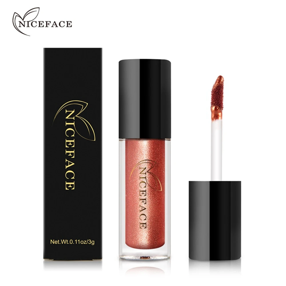 NICEFACE 1 шт. профессиональная металлическая губная помада долговечный Матовый жидкий блеск для губ макияж Косметические Инструменты