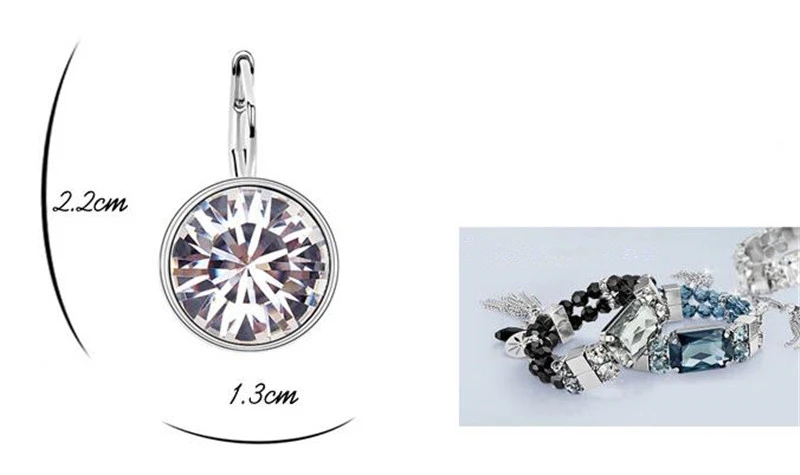 SHDEDE большие круглые подвески ожерелье серьги Пасьянс прозрачный кристалл от Swarovski высокое качество Ювелирные наборы для женщин подарок