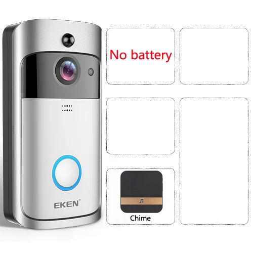 Option3 Eken V5 wifi дверной звонок умный IP видеодомофон дверной звонок камера для квартиры ИК сигнализация беспроводная камера безопасности - Цвет: Option3