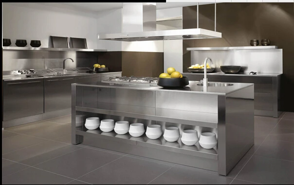 Restaurante de acero inoxidable del gabinete de cocina, armario de la