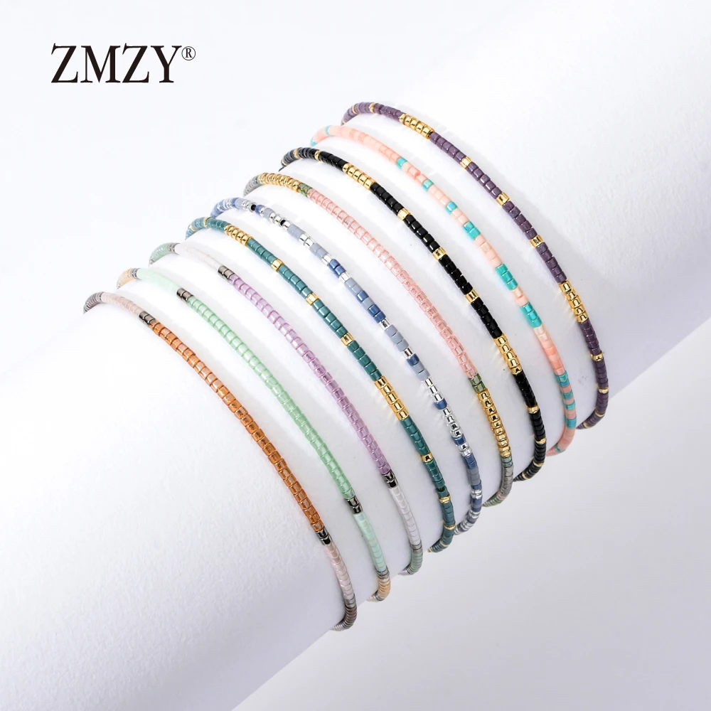 

ZMZY Mini Glass Crystal Seed Beads Bohemian Charm Bracelets for Women Miyuki Delica Pulseira Feminina Lover Fashion Jewelry