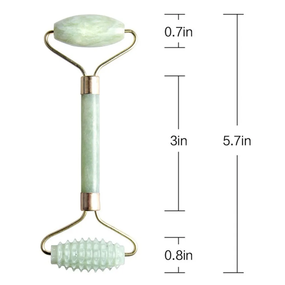 1 шт. натуральный косметический массаж лица инструмент нефритовый Ролик лица тонкий массажер для головы Инструмент Прямая поставка массажер для лица нефритовый ролик