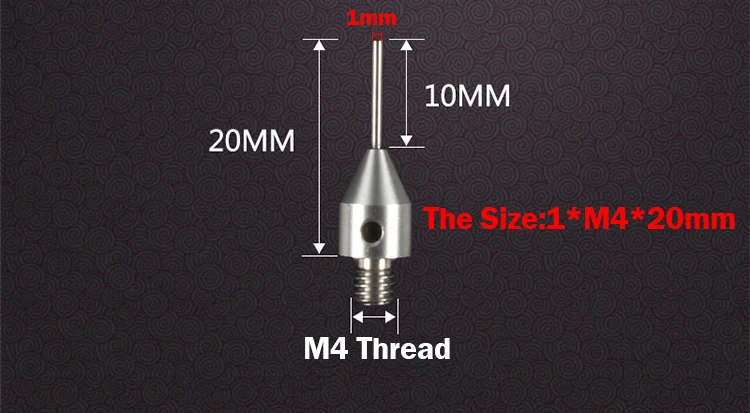 1 мм, 1,5 мм, 2 мм, диаметр M4, резьба 20 мм, 30 мм, 40 мм, длина, Вольфрамовая сталь, 3d-измерительный прибор, измерительный станок, измерительный прибор, CMM зонд