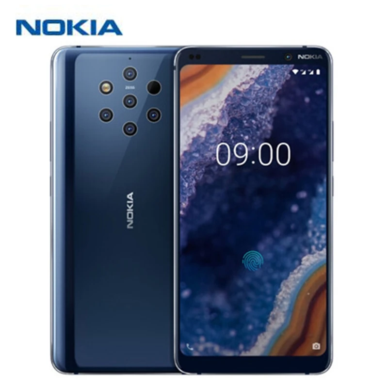 

Original Nokia 9 PureView 4G Smartphone 5.99'' Android 9 Pie Snapdragon 845 6GB RAM 128GB ROM 5x12.0MP Rear Camera Mobile Phone