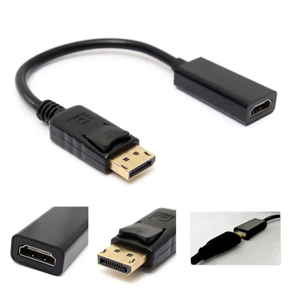 DP порт дисплея штекер HDMI Женский кабель конвертер адаптер L6A4 ПК для hp Dell