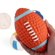 Dog Interactive Toy Environmental Protection Latex Balls Squeak Toys Interesting Tennis Football Tooth Cleaning