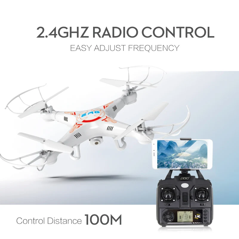 Funtogether Дрон с WiFi камерой в реальном времени передача FPV HD камера без камеры Квадрокоптер 4CH RC вертолет