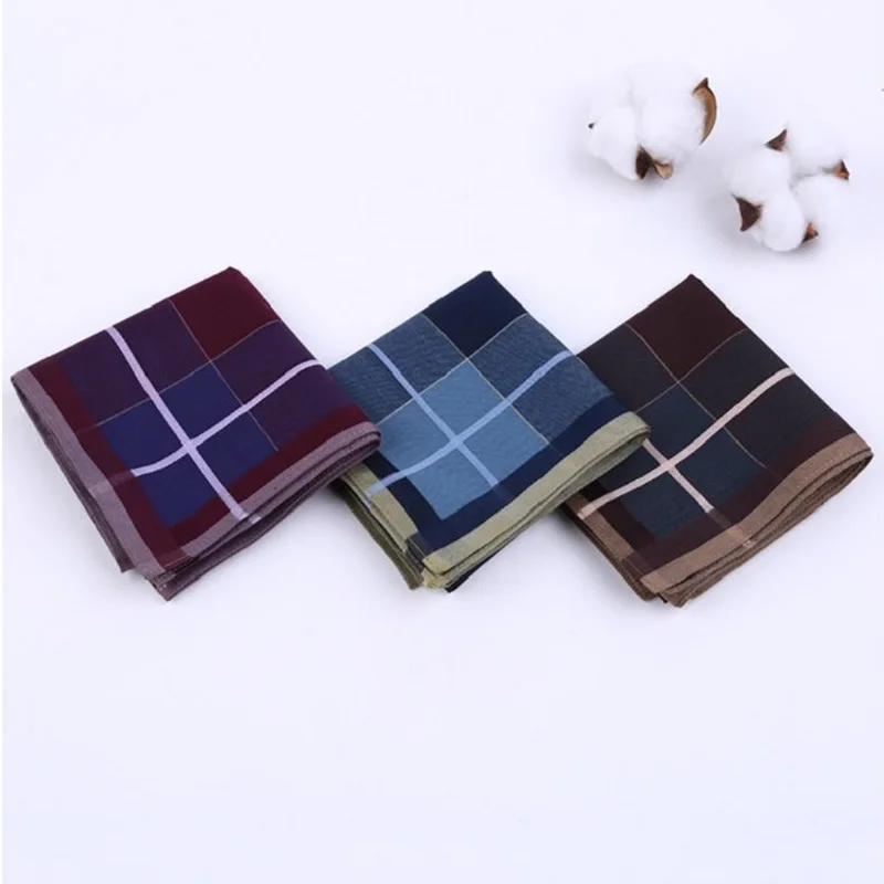 Men Plaid Pocket Handkerchief Handkerchiefs Vintage Mens 100 Cotton Men Square Aliexpress
