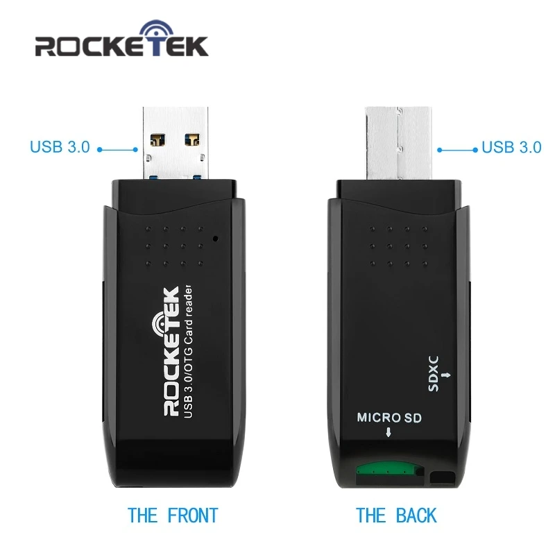 Rocketek USB 3 0 мульти 2 в 1 память otg телефон кард ридер 5 Гбит/с адаптер для SD TF micro pc
