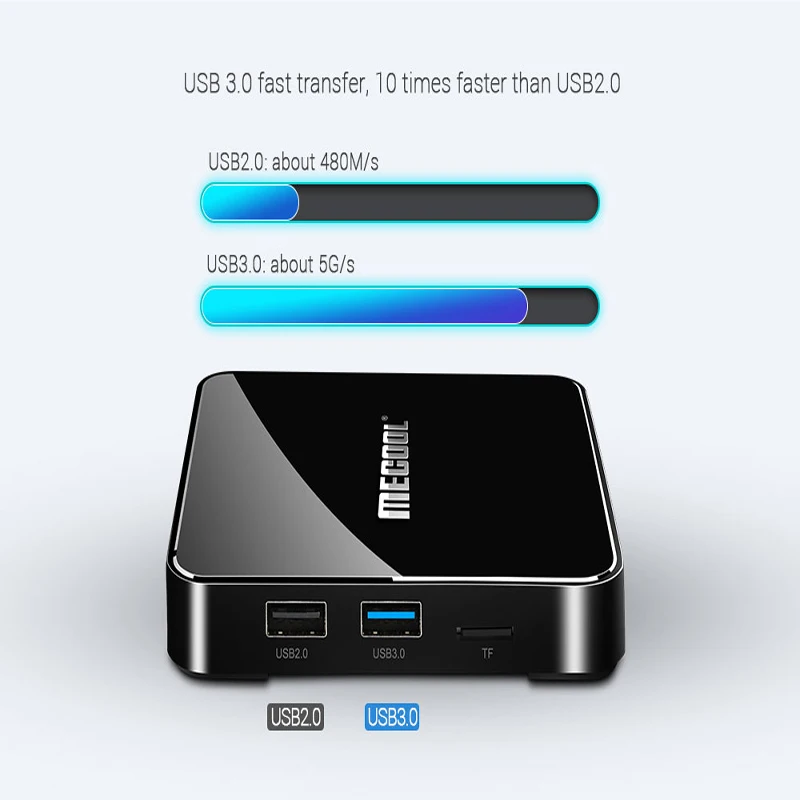 MECOOL KM3 ATV Smart TV Box Androidtv 9.0 4 K Set Top Box Already certified by Google  4 GB 64 GB Amlogic S905X2 2,4G 5G WIFI MI