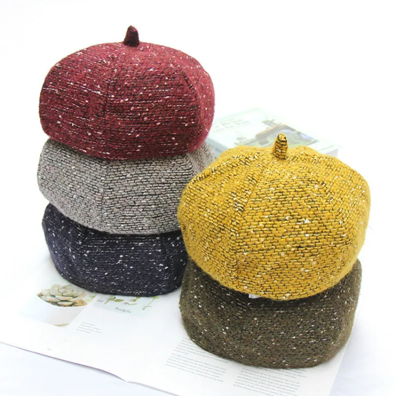 New Beret Hat Japanese Korean Version Retro Leisure Autumn Winter Warm
