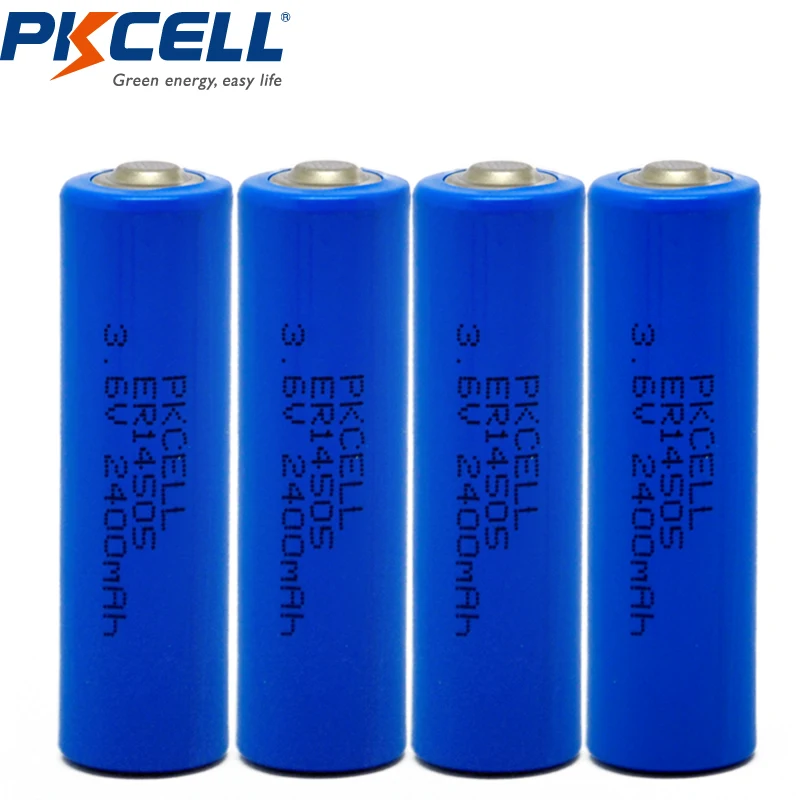 4 шт. батареи PKCELL 3,6 V ER14505 14505 2400mah AA LiSCLO2 превосходное LR6 R6P 1,5 V батареи для gps трек-камера