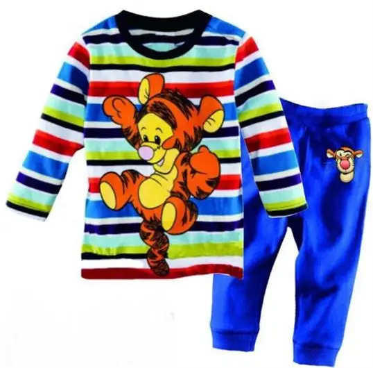 Brand Cartoon Cotton homewear pajamas Kids Baby Girls underwear Set Spring Autumn Sleepwear Children sleeping suits dr5t6 - Цвет: color at picture