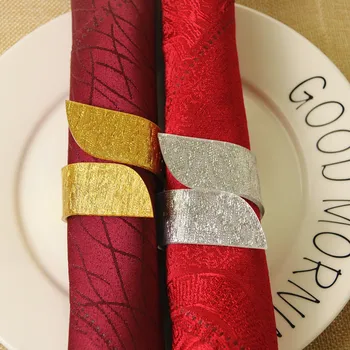 

6PCS Acrylic 8-shaped napkin circle wedding feast family party hotel accessories