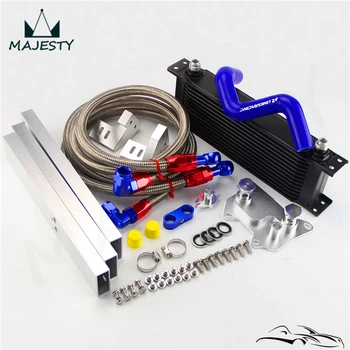 

13 Rows AN8 Oil Cooler +AN8 Oil Lines Kit Fits VW Golf MK7 GTI Engine EA-888 III