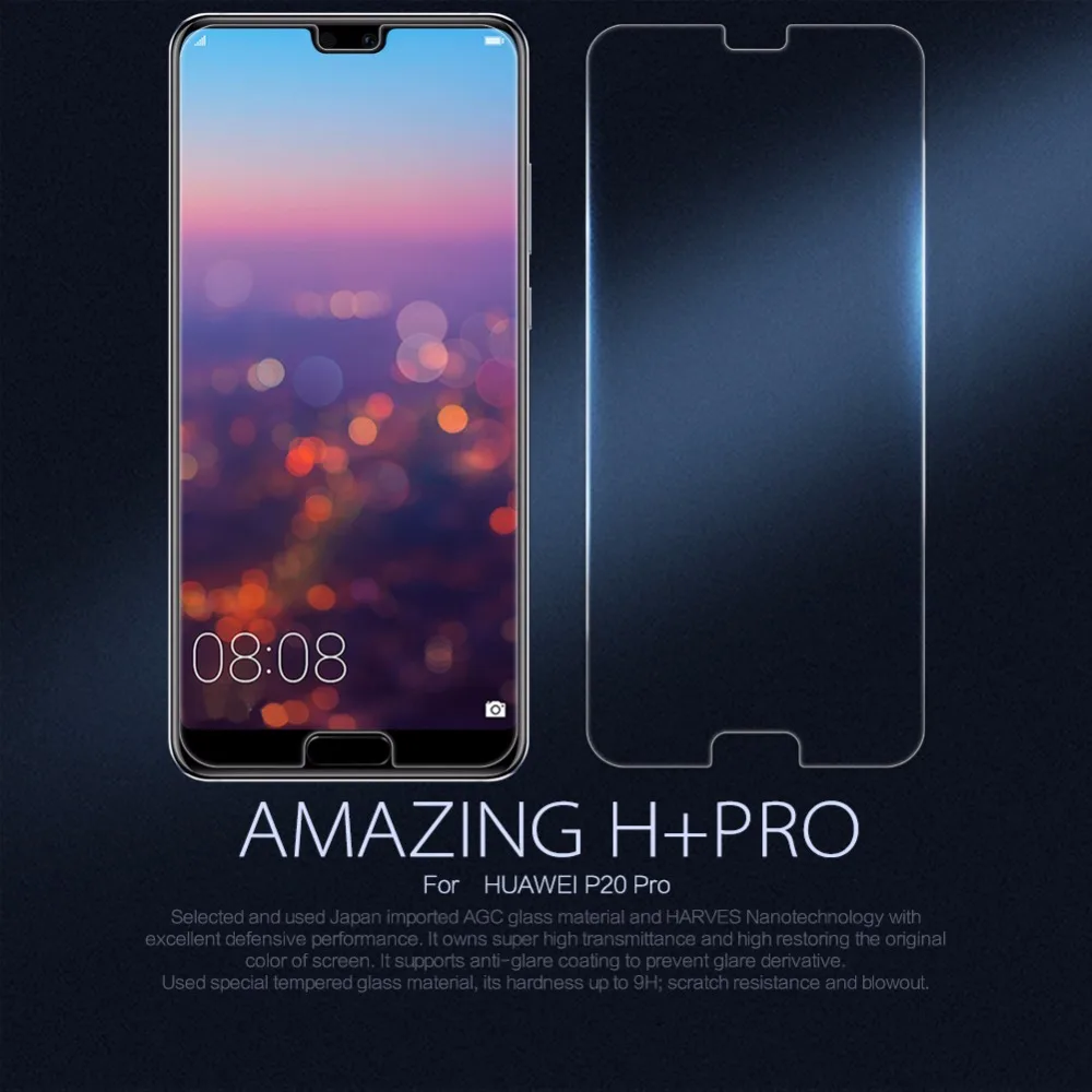 Защитная пленка Nillkin для Huawei P20 Pro Lite Honor 8 защитное стекло H + PRO 2.5D 9H|film sides|film stained